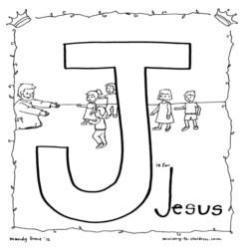 Coloring Page-J-Jesus